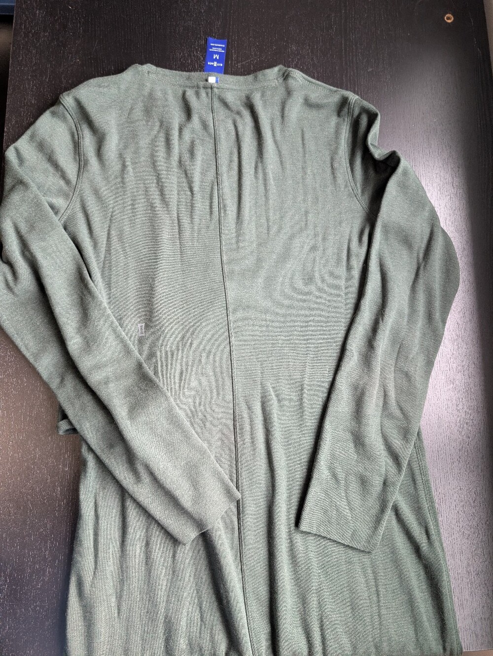 Kit and Ace Tie Brushed French Terry Long Sleeve T-Shirt Maxi Dress in Gardine - Picture 4 of 11